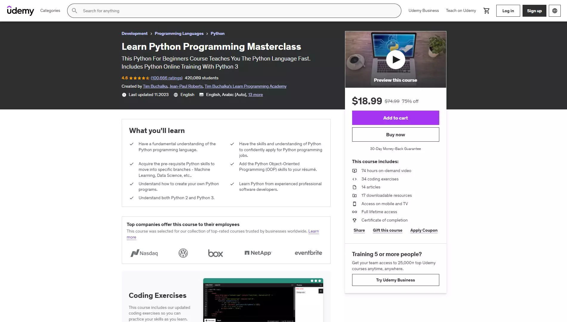 Learn Python Programming Masterclass