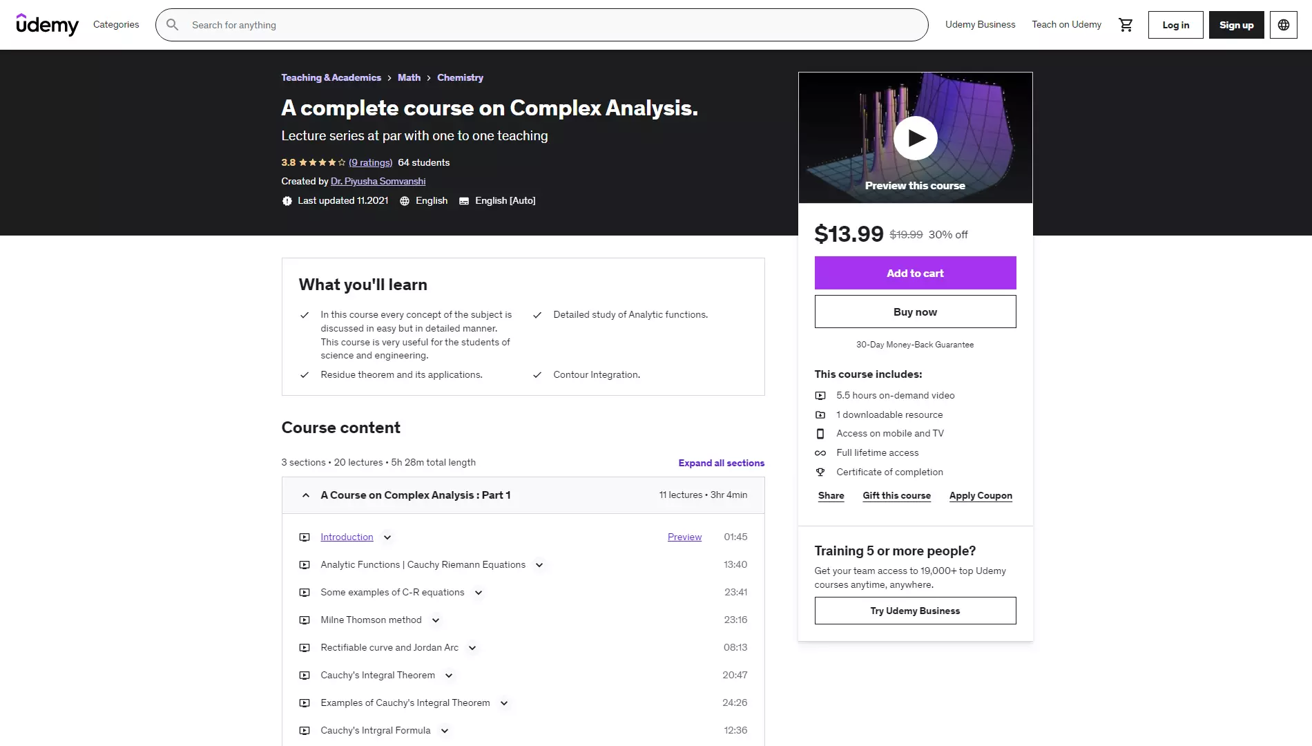 A complete course on Complex Analysis By Dr. Piyusha Somvanshi