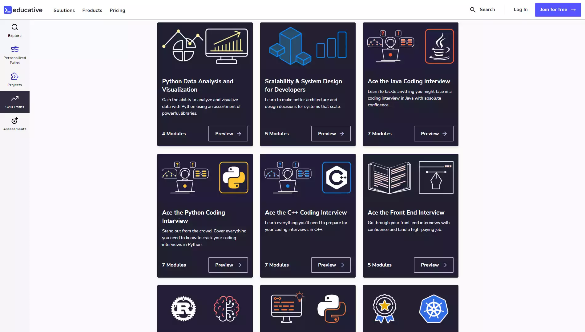 Educative.io structure