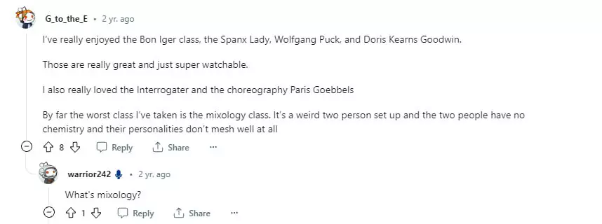 Bob Iger Masterclass Reddit comment 2