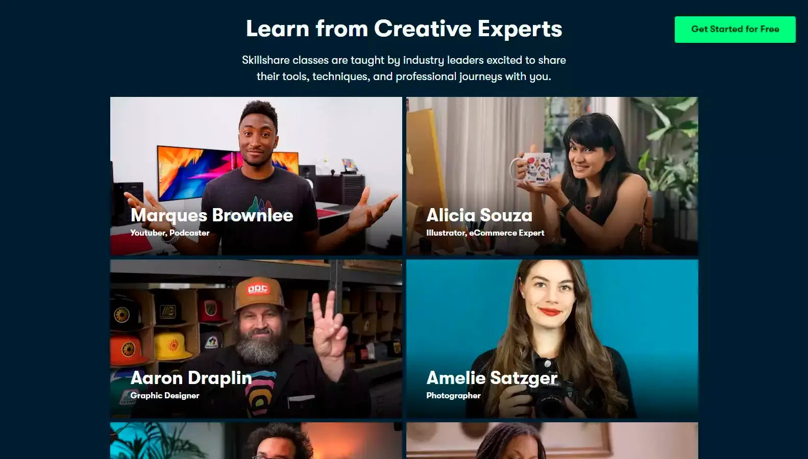 Skillshare teachers